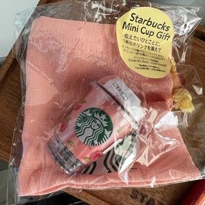 Starbucks peach mini cup